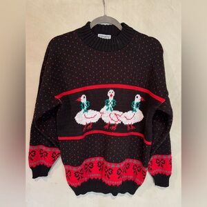Vintage Private Eyes Christmas Goose Holiday sweater